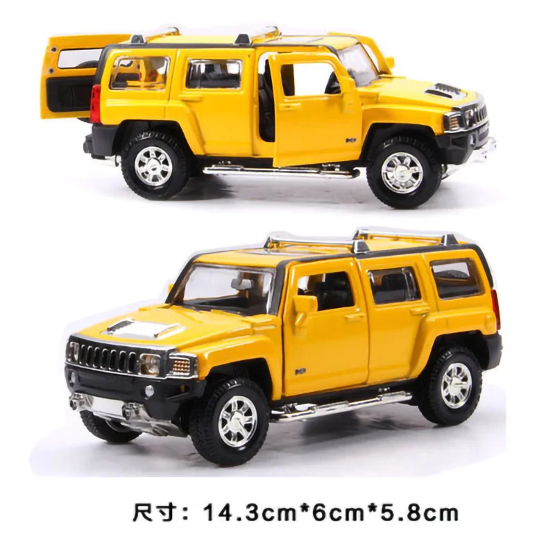 

Diecast Alloy 1:24 Scale H3 Large Off-road Vehicle Car Model Adult Nostalgia Classic Collection Toy Souvenir Gift Static Display