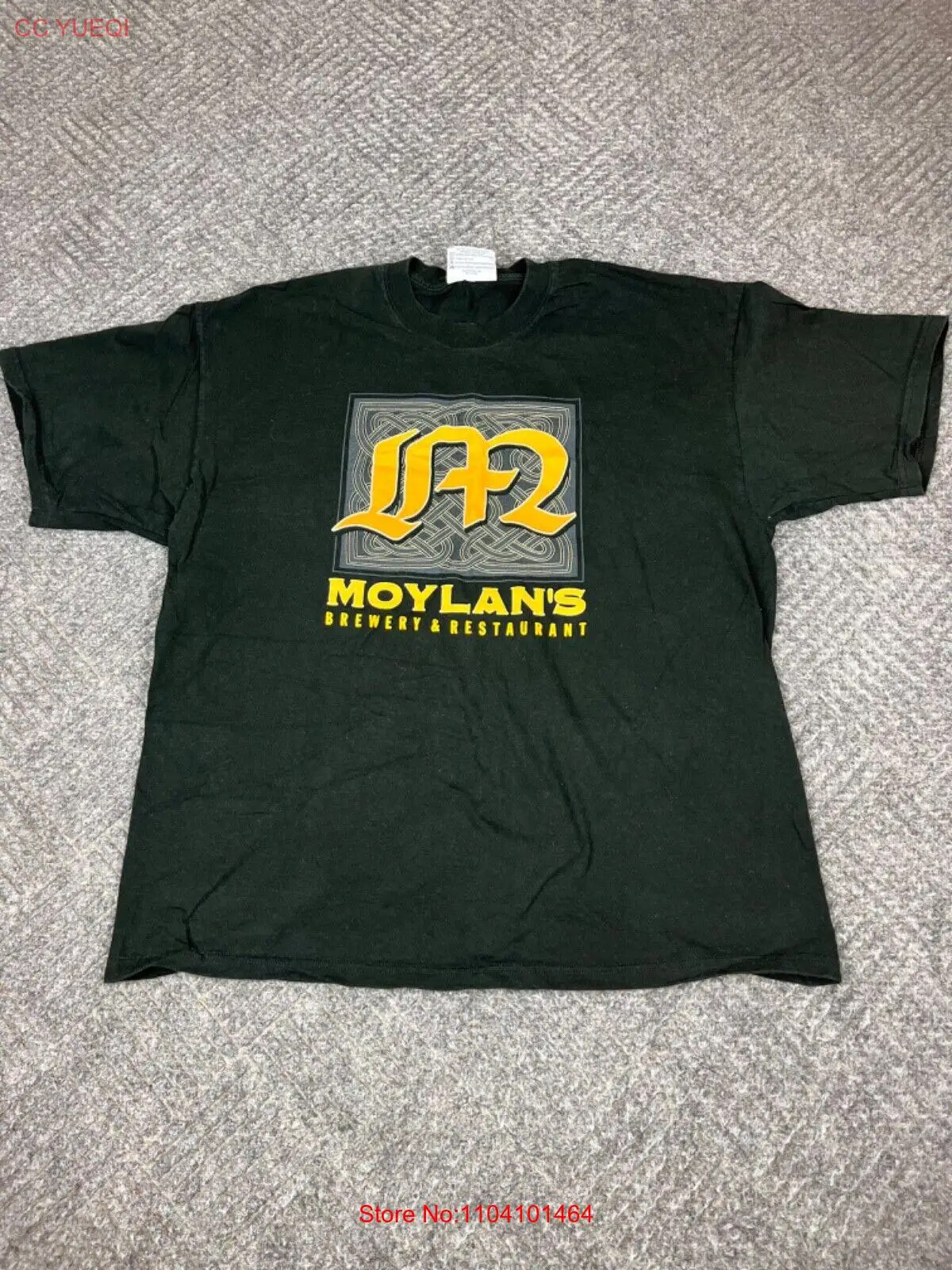 

Винтажная футболка Moylan's Brewery для взрослых, черная двусторонняя мужская футболка с коротким рукавом XL
