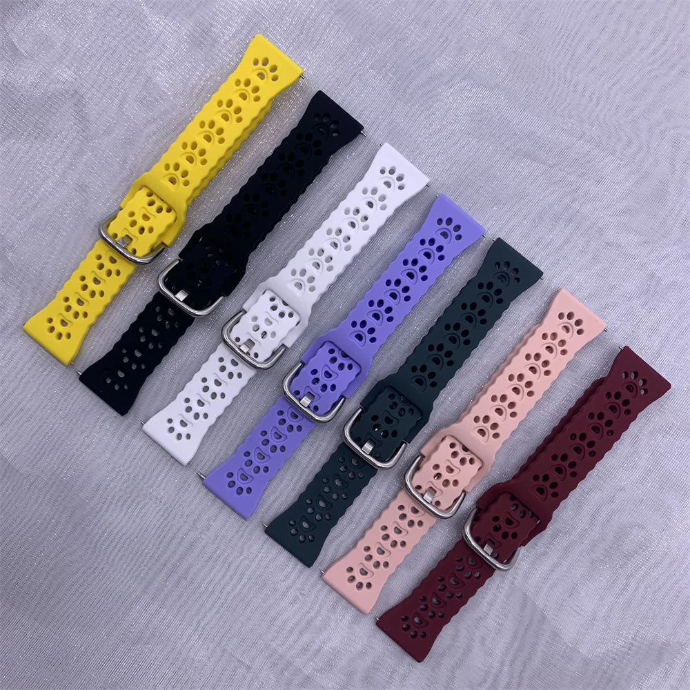 Gelang Silikon Wanita 20Mm 22Mm untuk Jam Tangan HUAWEI GT 3 46Mm 42Mm Gelang HONOR Magic WATCH 2 GS 3 Pro ES Strap Gelang Olahraga