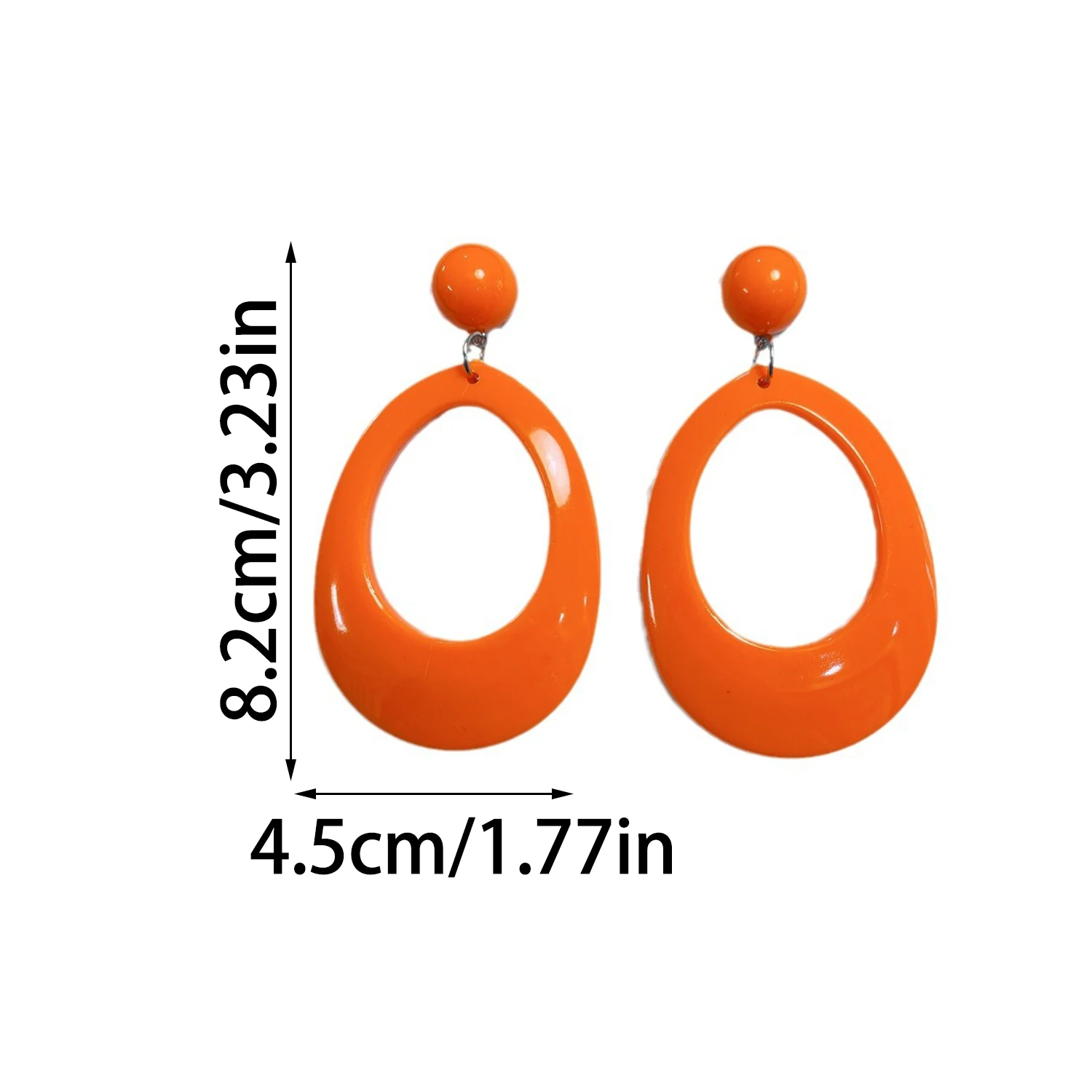 Korean Simple Big O-Shaped Earrings For Women Colorful Geometric Exaggerated Earring Trendy Earrings Jewelry