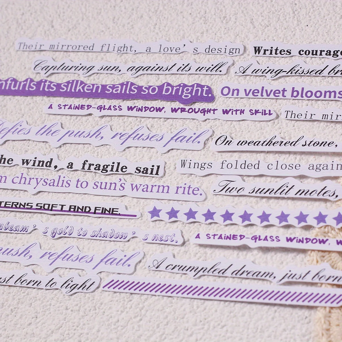 40 قطعة شرائط طويلة الإنجليزية ورقة ملصقات الزينة لمستلزمات سكرابوكينغ غير المرغوب فيه مجلة أعواد تزيين