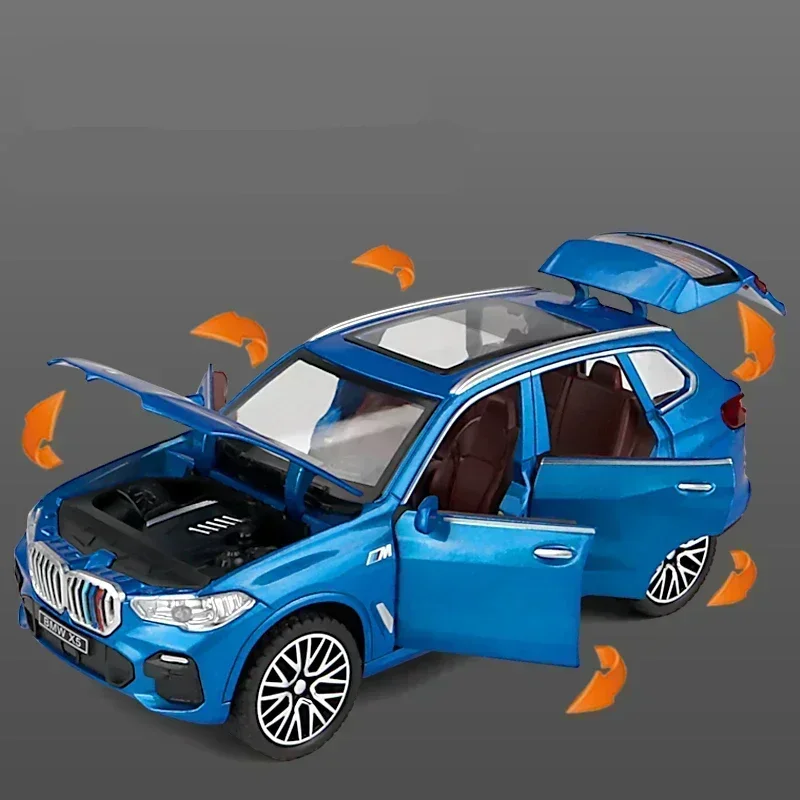 1:32 BMW X5 SUV Alloy Car Model Diecasts & Toy Vehicles Metal Toy Car Model Simulation Sound and Light Collection Gift