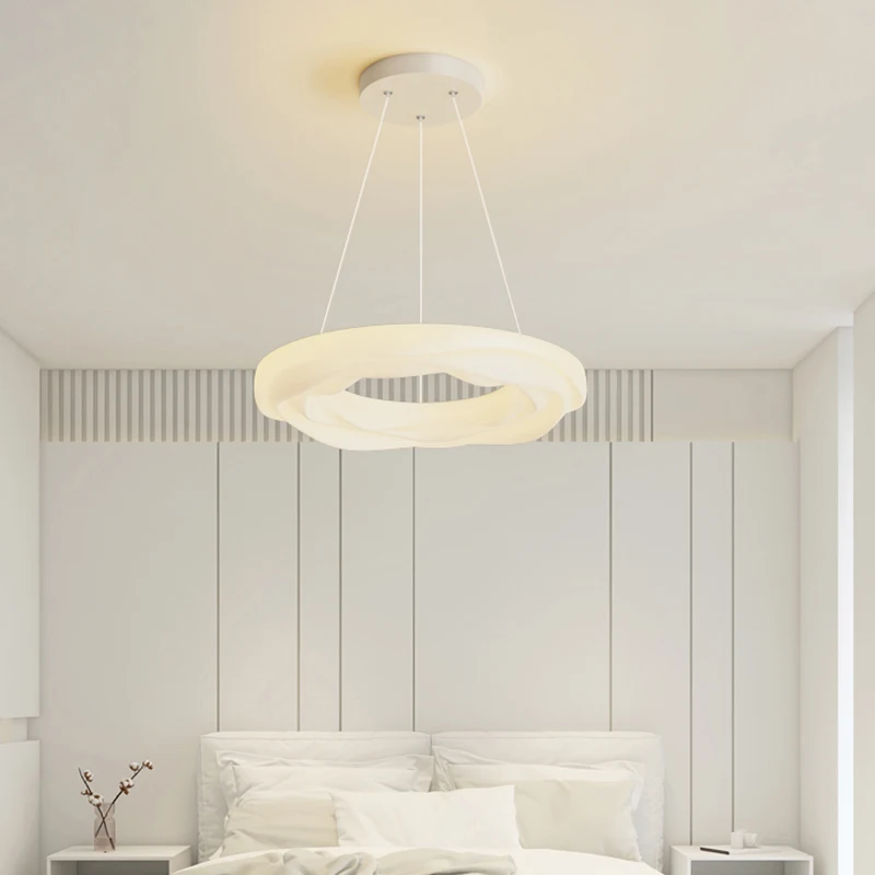 

Full-spectrum Bedroom Chandeliers Cream Style Restaurant Lamp Creative Book Room Lamp Eye Protection Flush Mount Ceiling Light