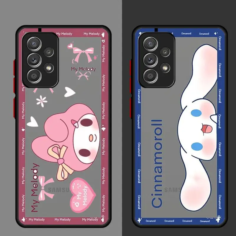 Case For Samsung Galaxy A52 A53 A12 A13 A54 A32 A51 A71 A23 A33 A21s 5G A22 Soft Phone Shell Cinnamoroll Kuromi Hello Kitty