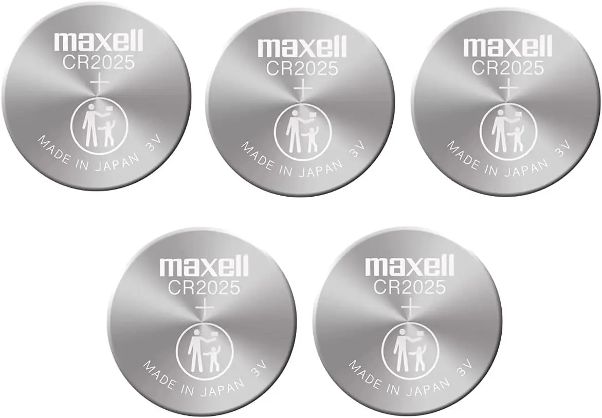 Maxell CR2025 3V Lithium Coin Battery 170mAh - 5/10/25/50/100 Pack Options DL2025 ECR2025 Button Cell for Remote Control & Mothe