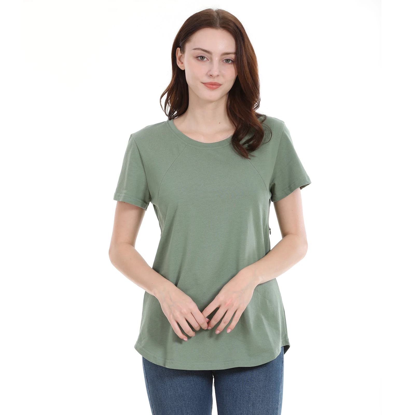 Summer Loose Big Size Maternity Top Short-Sleeved T-Shirt Breastfeeding Friendly Postpartum Nursing Wear for Pregnant Women