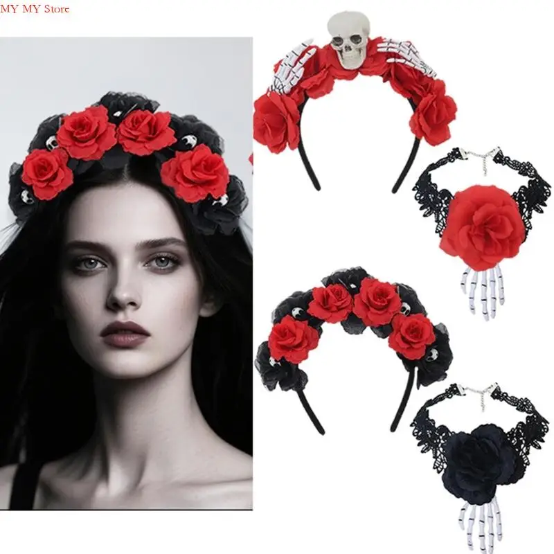 

Dia los Muerto Women's Costume Halloween Day Of Deads Senorita Costume Accessories for Halloween Fancy Dress Cosplay