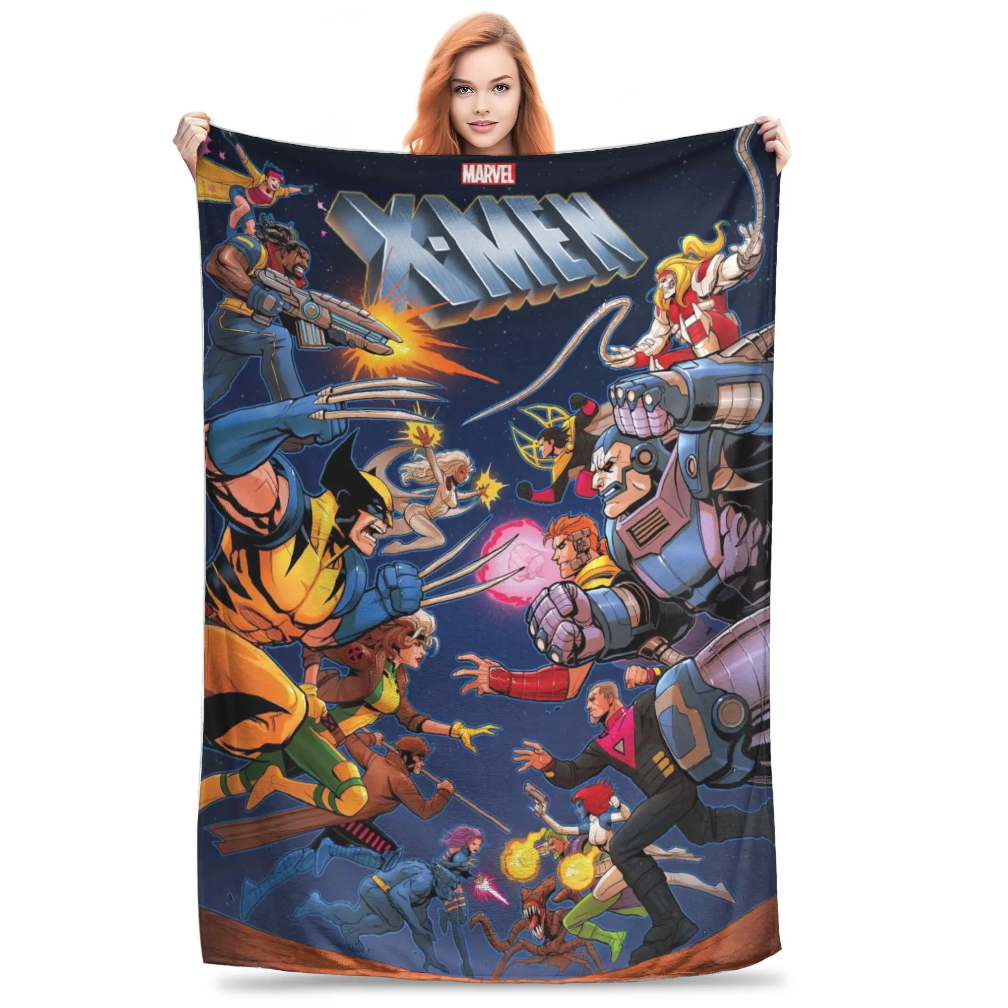 

Одеяло X-Men, мягкое теплое модное плюшевое одеяло для детей и взрослых, домашний декор, фланелевое покрывало, покрывало для кровати