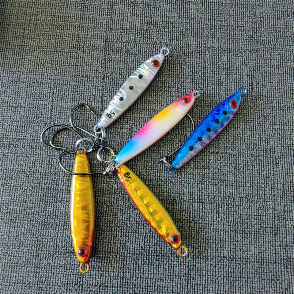 Swolfy 1PCS NEW Mini Metal Jig Fishing Leurre 5g/35mm Small Fish With Single Hook Isca Artificial Bait Fishing Tackle
