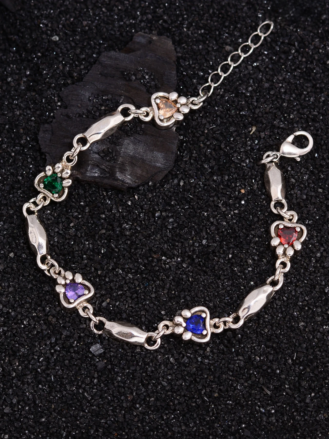 Vintage Fashion Instagram - Pulseira de Zircônia Colorida em Formato