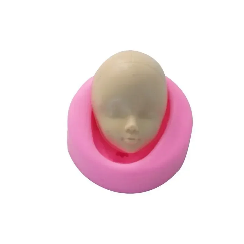 1Pcs 3D Women Clay Doll Face Mold Polymer Molds Handmade Craft Diy Face Silicone Mold Fondant Cake Molds Cake Decorating Tools