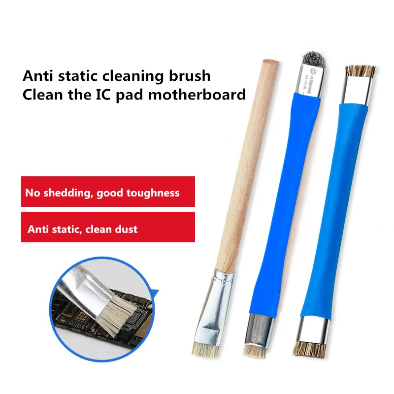 SUNSHINE SS-022 SS-022A SS-022B Motherboard  PCB Cleaning Brush Anti-Static Mobile Phone Double Head Brush Tool