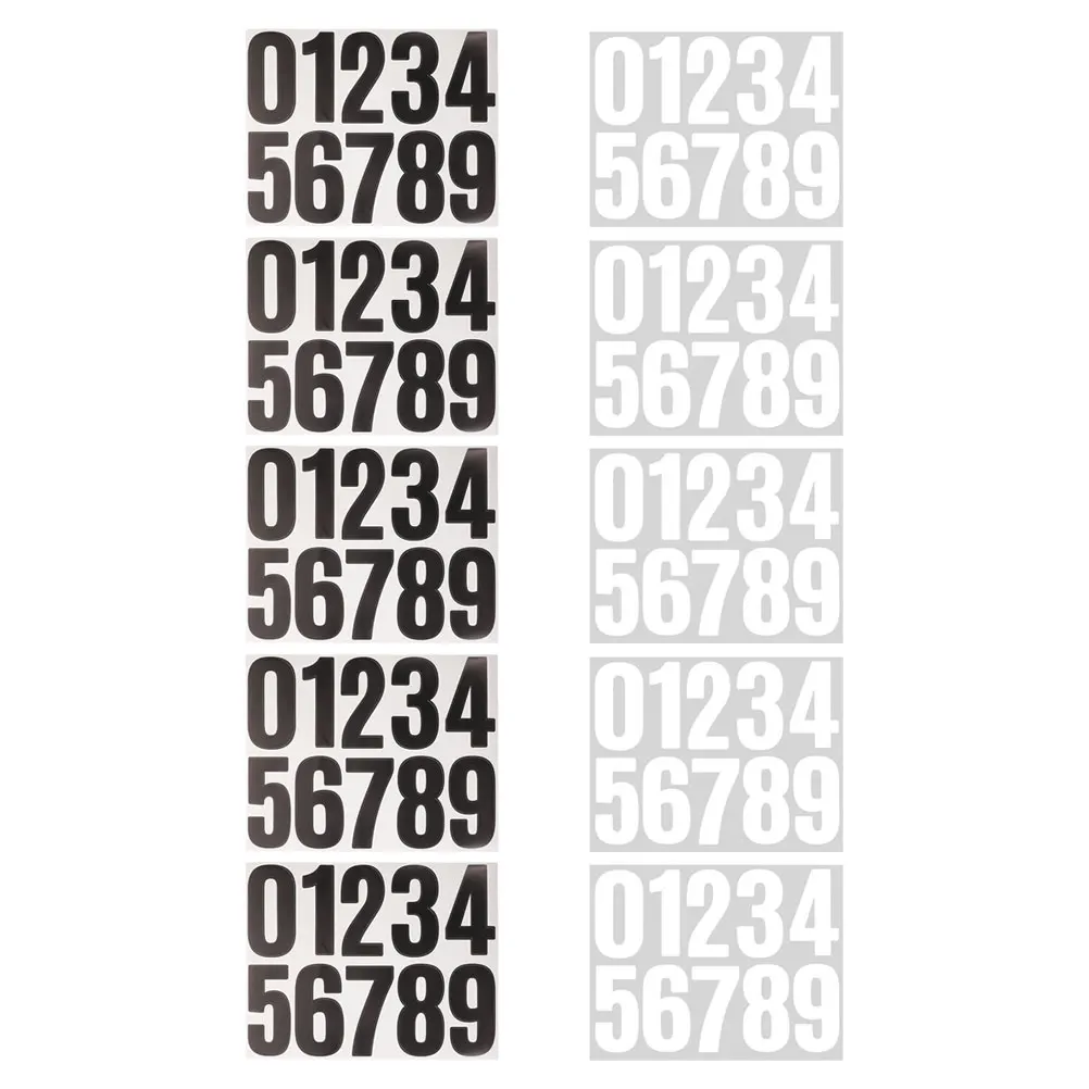 

10 Sheets Water Stickers Office Synthetic Paper Adhesive on Door Numbers