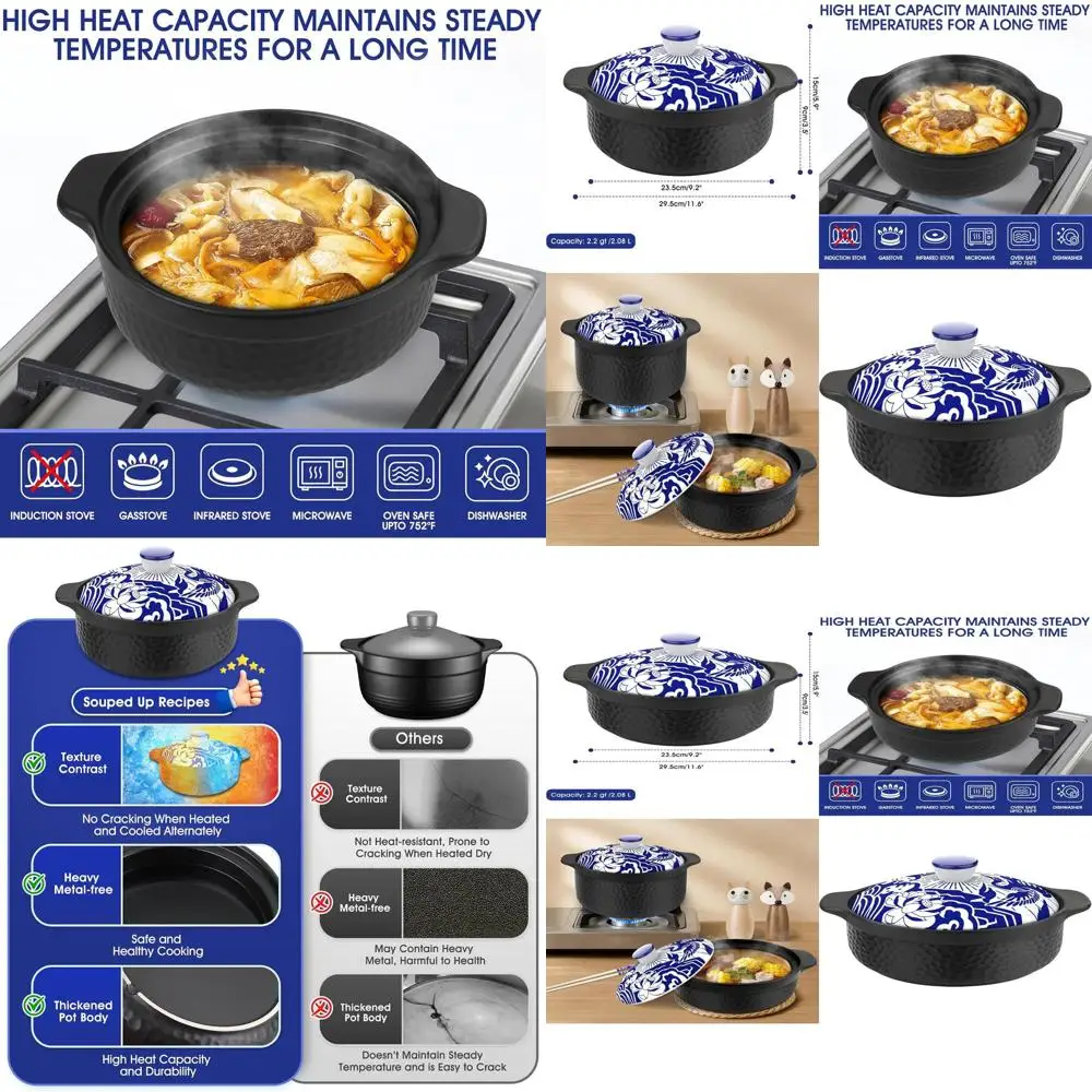 

Прочный глиняный горшок объемом 2,2 литра: универсальная замена голландской печи и кастрюли.