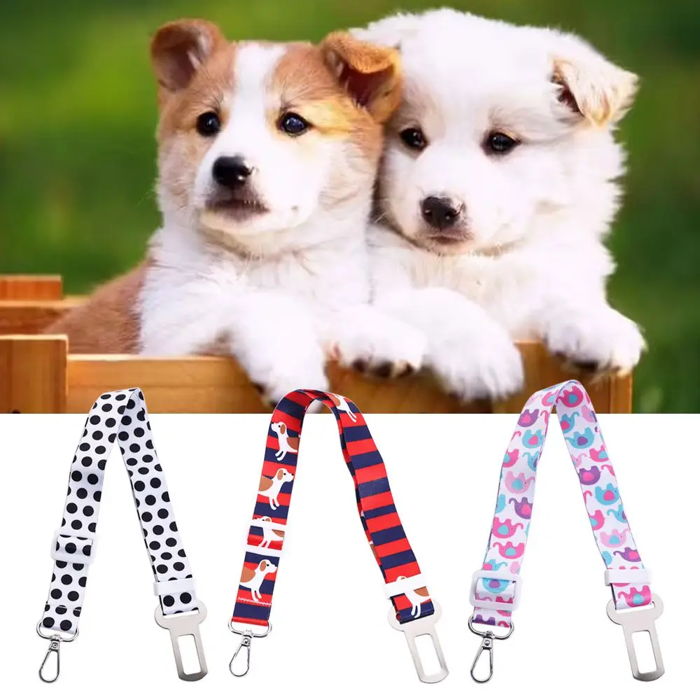 Pet Car Seat Belt Adjustable Dog Cat Harness Lead Leash Small Medium Pet Outdoor Travel Supplies