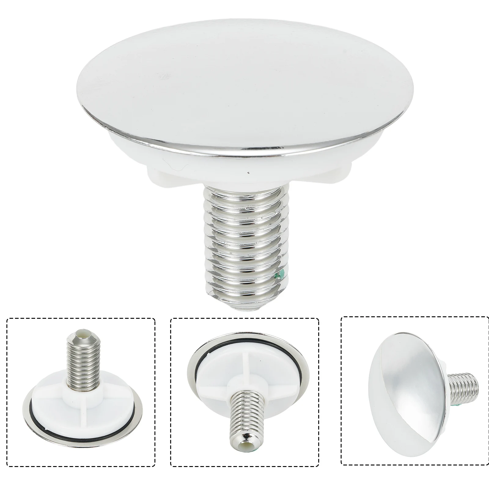 Copri foro per rubinetto lavello da cucina Tappo di tenuta per foro per lavabo in acciaio inossidabile Anti-perdite Lavanderia Accessori in plastica ABS da 49 mm