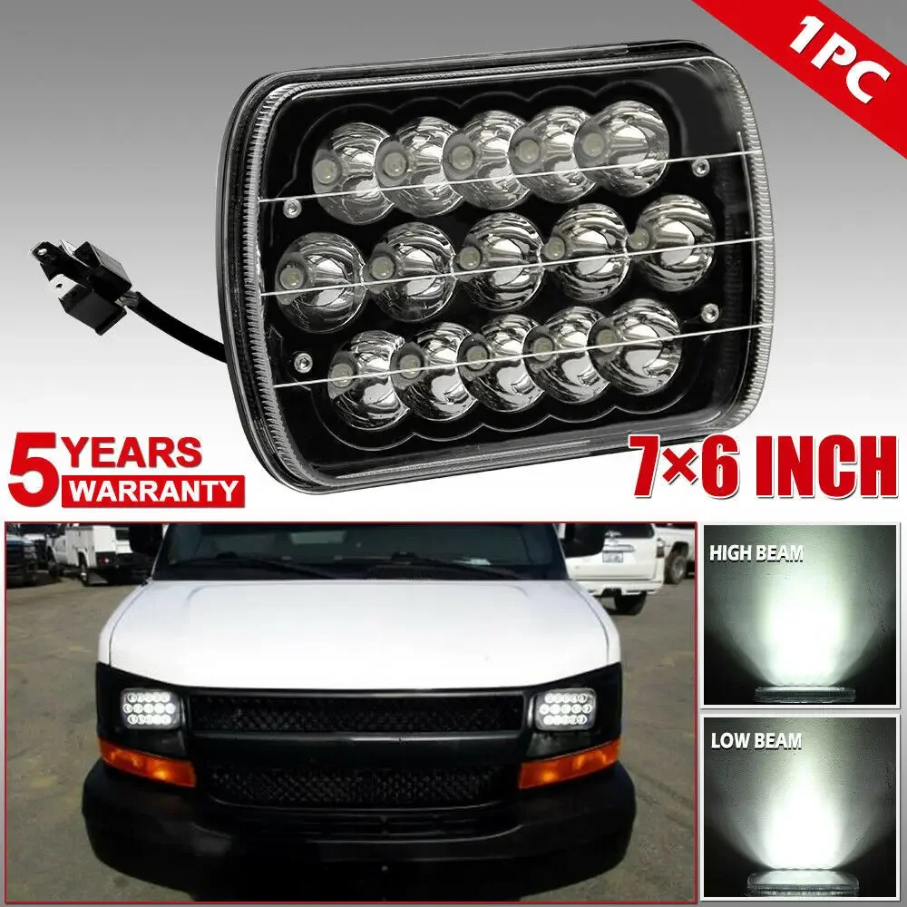 

Suitable for Jeep Headlights 105W 5X7 "LED Square Headlights Big Truck Big Truck Headlights Modification 6000K