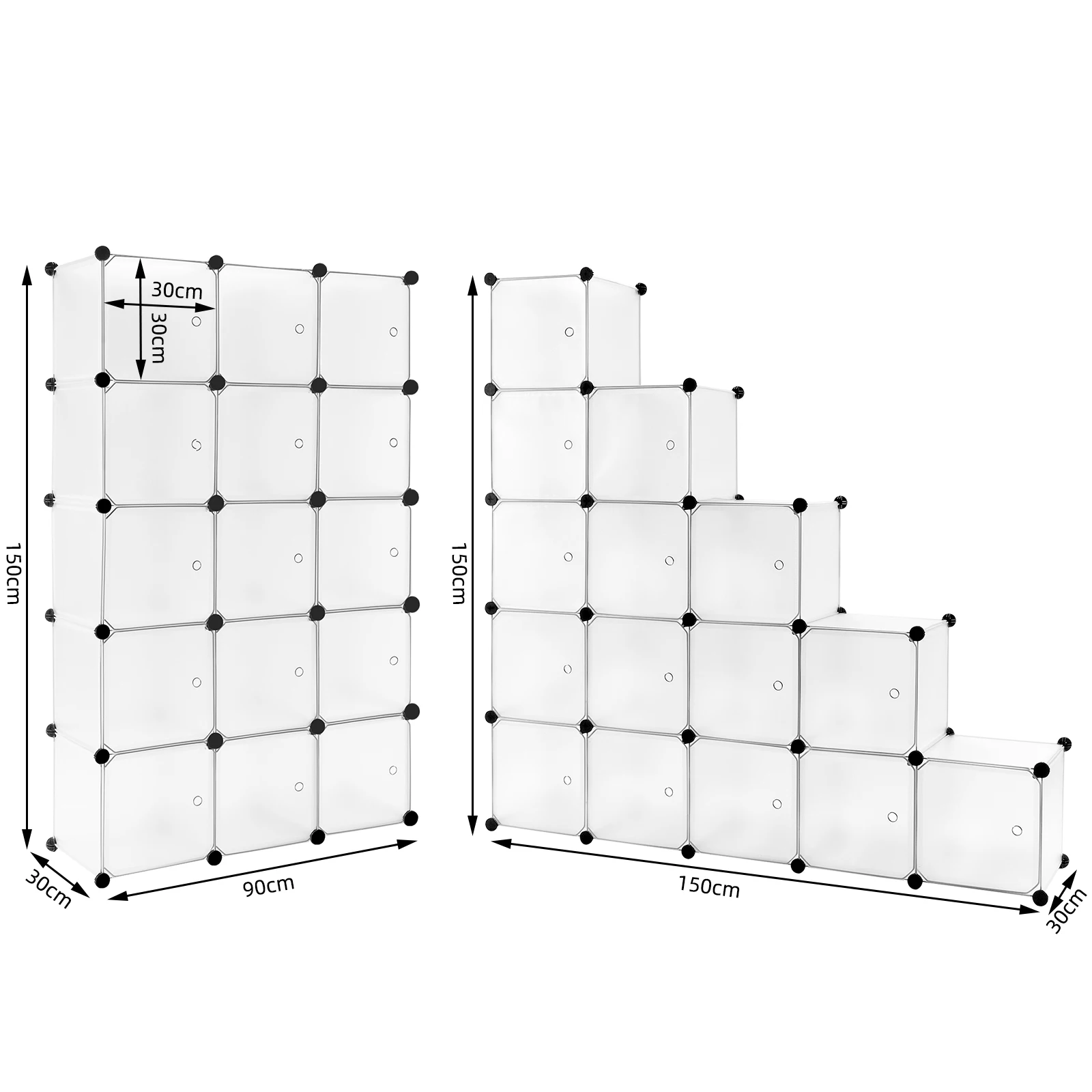 Schuh regal weiß Schuhs chrank 15 Würfel DIY Regal Kleider schrank Raumteiler für Wohnzimmer Schlafzimmer Flur Lagerung Veranstalter