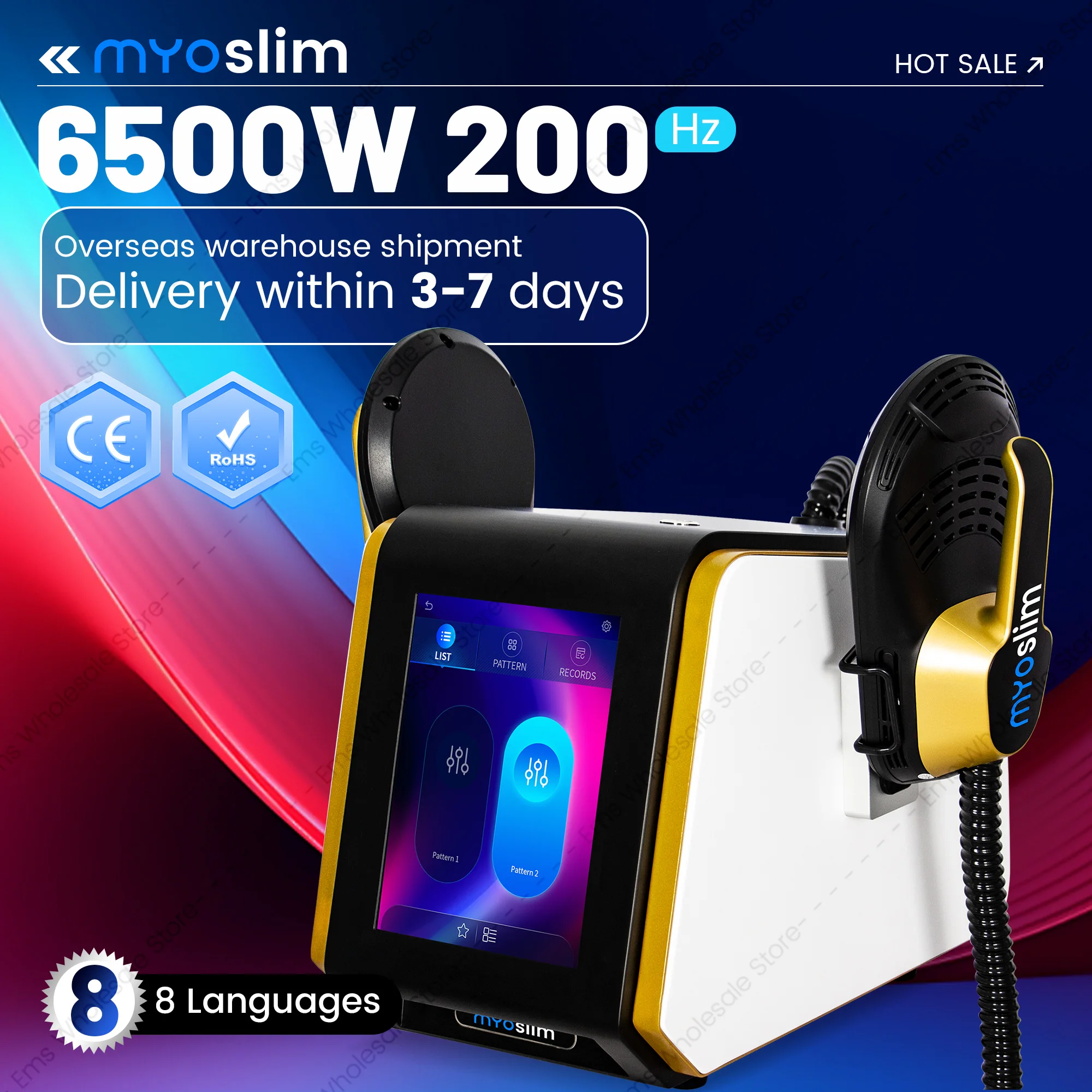 

Professional EMS Body Sculpt Machine 6500W Muscle Stimulator 200Hz myoslim RF Portable Slimming Device Fat Removal ﻿