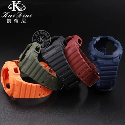 Silicone Watch Case Strap for Casio Watchband Bezel GA-100/110/120/140 GD-100/110/120 5081 5229 scrub/Transparent TPU Accessorie