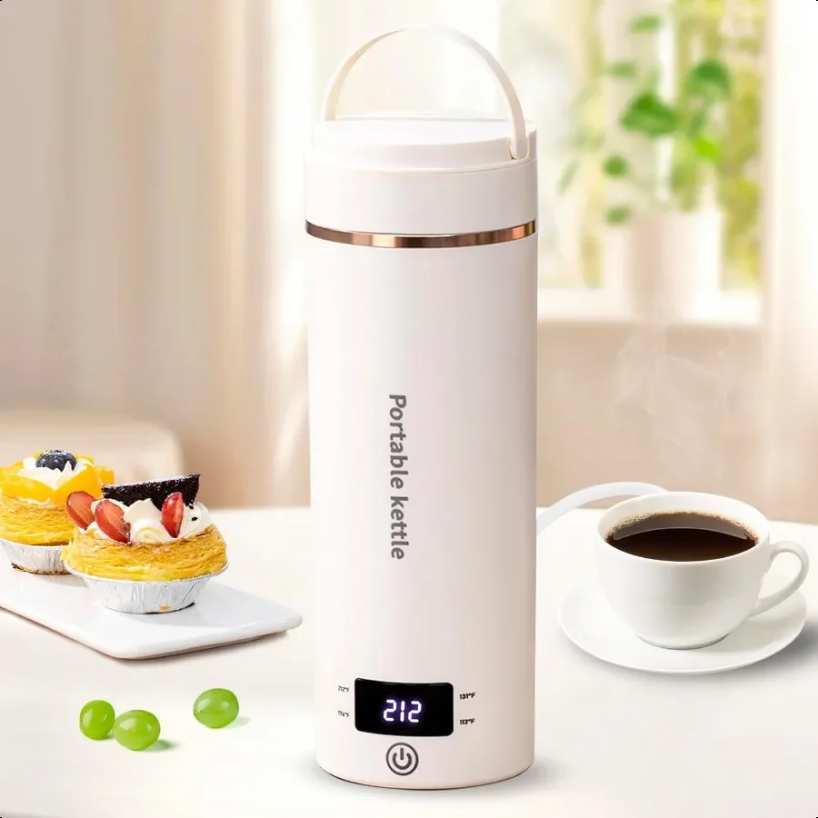 

Travel Electric Kettle Portable Mini KettleSmall Hot Water Boiler with 4 Temperature Settings 304 Stainl Steel Fast Boiling Wat