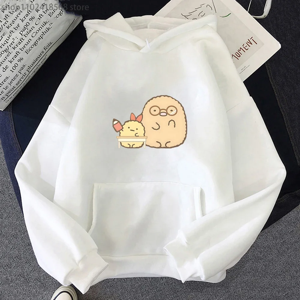 Kawaii Sumikko Gurashi Hoodies para homens e mulheres, moletom gráfico dos desenhos animados, roupas fofas para meninas, pulôveres, top estético, roupas Y2k