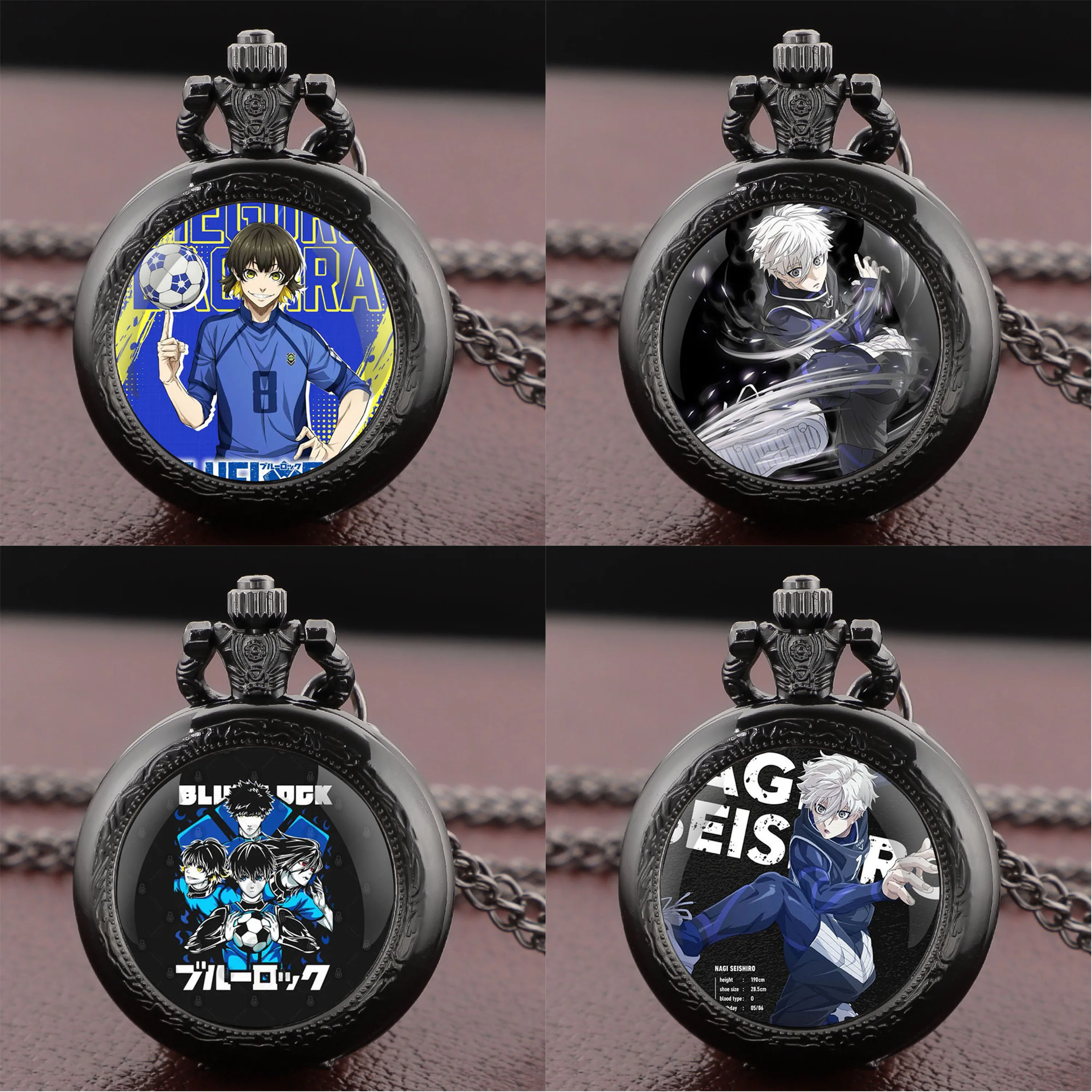 

Аниме синий дизайн стеклянный купол кварцевые карманные часы с подвеской-цепочкой часы для мужчин и женщин подарки Relogio De Bolso кулон аксессуар