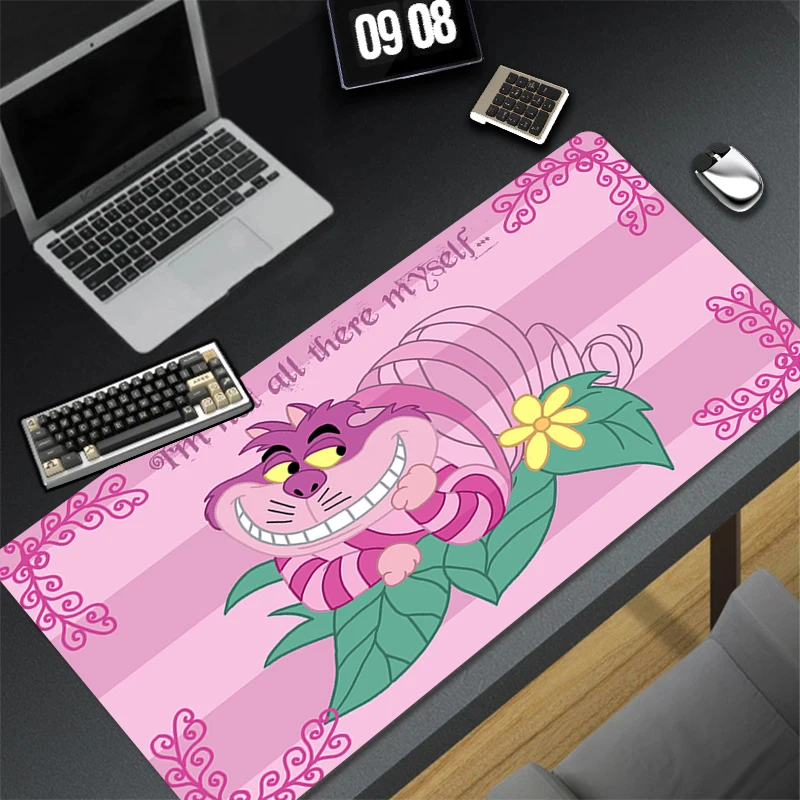 Cheshire Cat Alice In Wonderland Mouse Pad Large Keyboard Rug Laptop Gaming Accessories Mousepad Anime Desk Mat PC Gamer Carpet