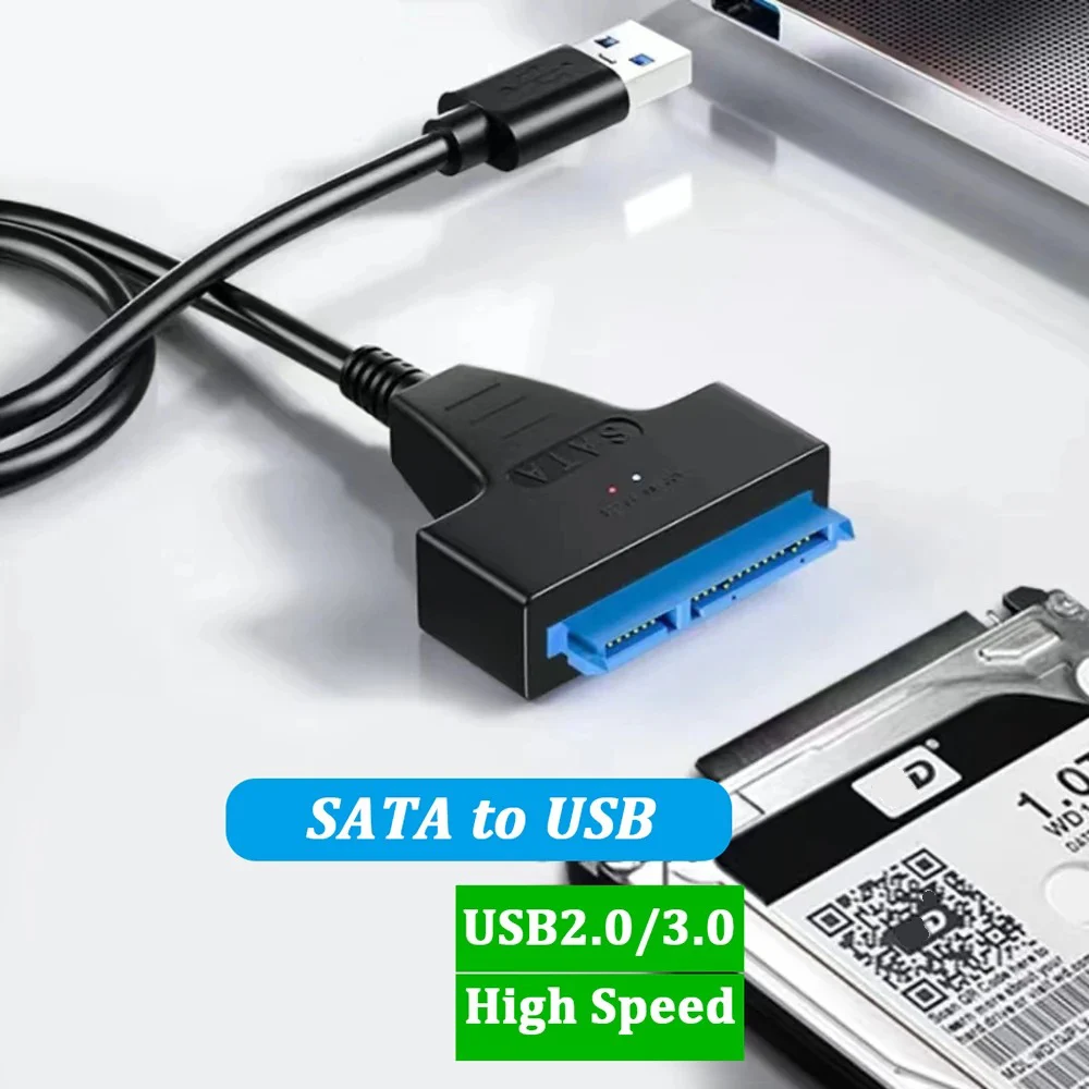 Adaptador de Cable USB 3,0 SATA, extensión de hasta 6 Gbps, conectores de Cables de ordenador, compatible con disco duro HDD Ssd externo de 2,5 pulgadas, USB