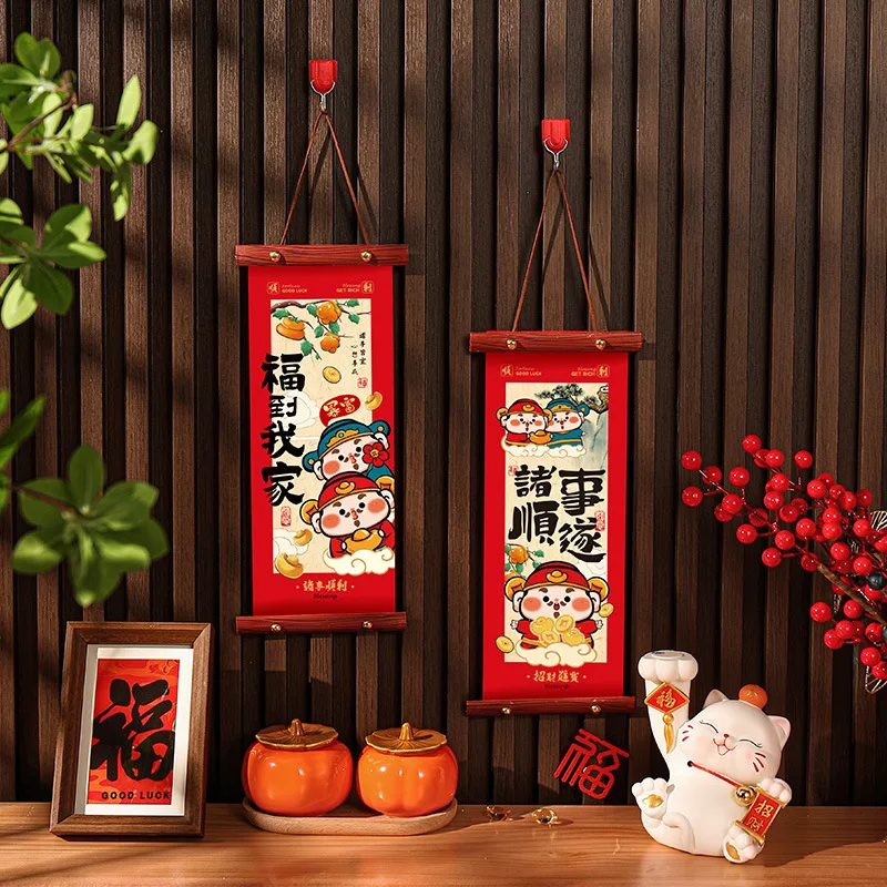 

2025 of The Snake Chinese Spring Festival Couplets Blessing Character Pendant Door Hanging Chinese New Year Atmosphere Decor