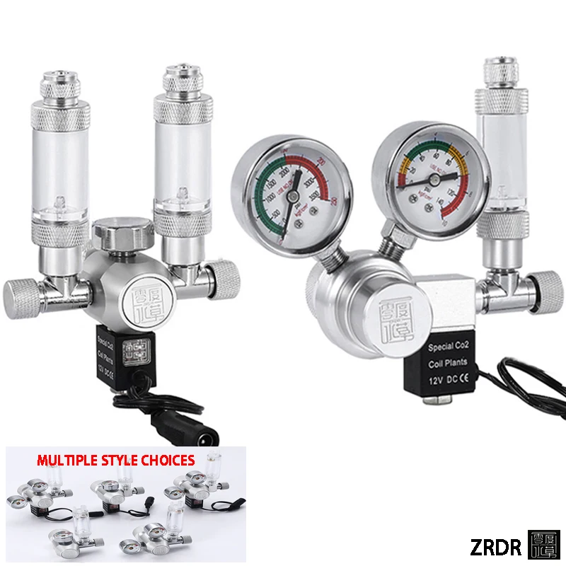 DIY akwarium regulator CO2 zestaw zaworu elektromagnetycznego zawór zwrotny akwarium kontrola CO2 System ciśnieniowy zawór redukcyjny ciśnienia w cylindrze