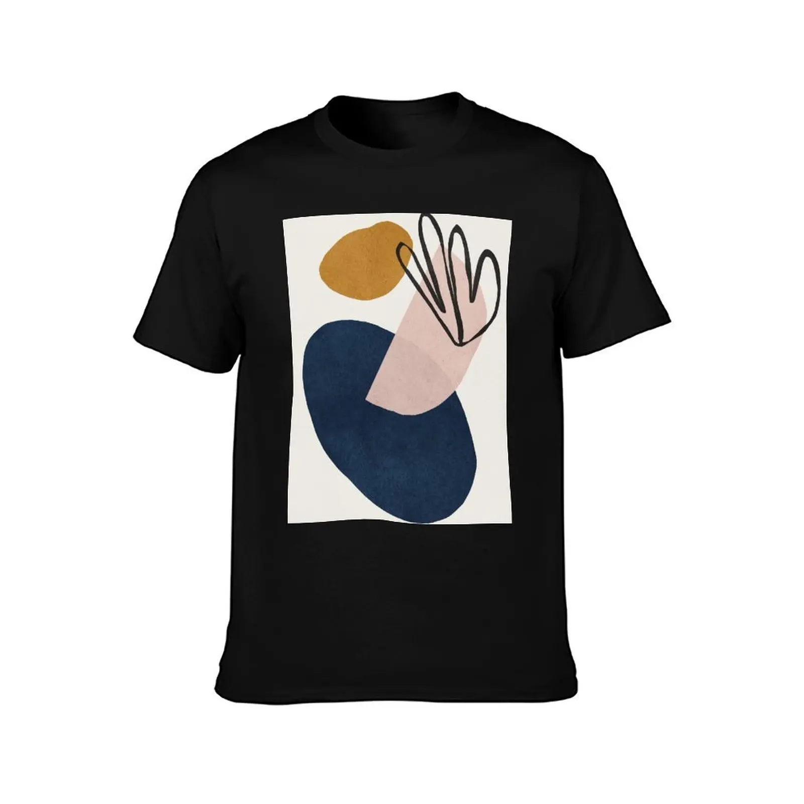 Abstract, Shapes, Mid century modern wall art T-Shirt sweat cotton graphic tees Aesthetic clothing mens t shirts pack