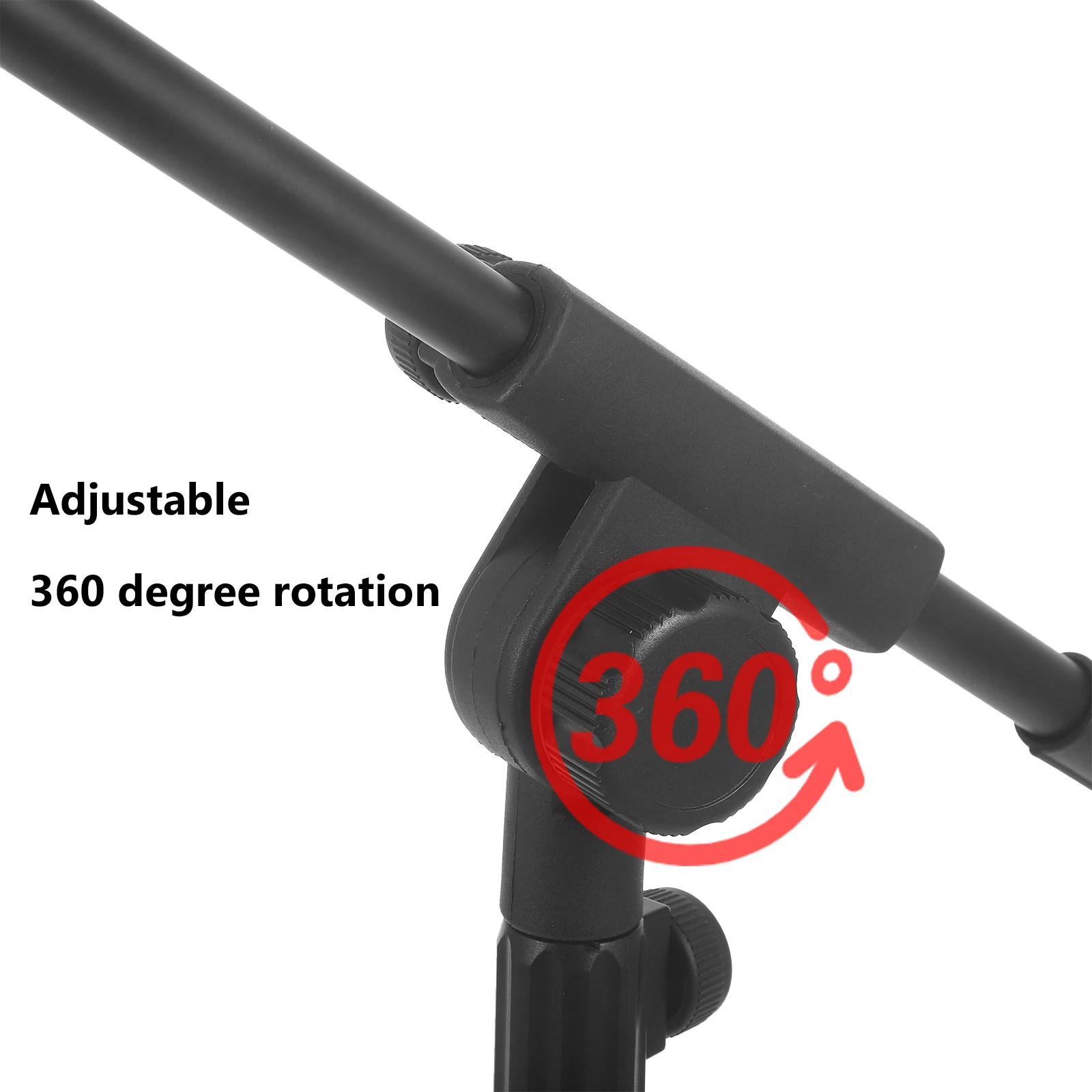 

Microphone Stand Desk Mount Adjustable Heavy Duty Telescoping Arm Round Base Metal Weighted Slope Design Compact Durable Mic