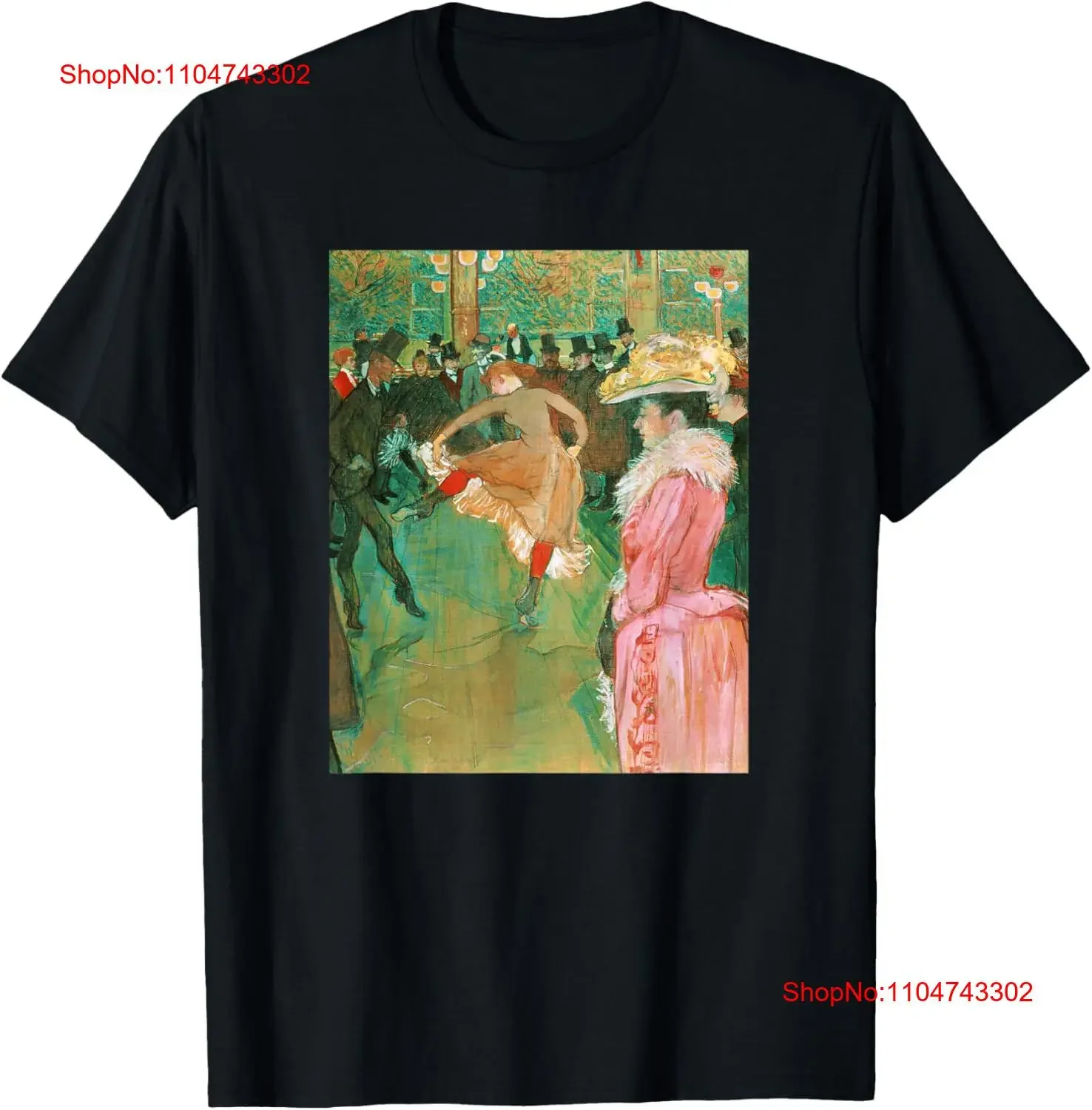Toulouse Lautrec The Dance 2 for Artists T Shirt  vintage Washed Unisex Comfortable Top For Everyday Wear Stretched Soft