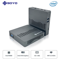 SOYO M2 Air Mini PC Intel Celeron N4000 CPU Window11 6GB RAM 128GB ROM Dual-Band WiFi HDMI+VGA Portable Mini Computer  BT4.2