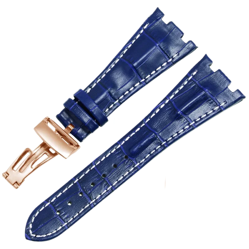 The Cowhide Watch Strap Replaces The Royal Oak Series Special Toothed Interface Folding Buckle 28mm