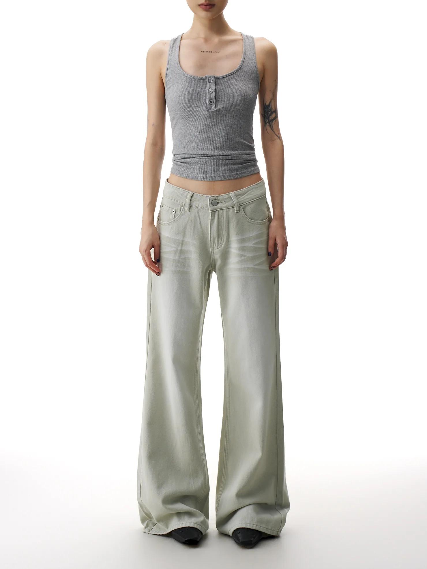 

Ретро-джинсы в американском стиле, светло-серые, с низкой талией, расклешенные, женские, свободные, стройнящие, повседневные брюки, весна-лето, новинка