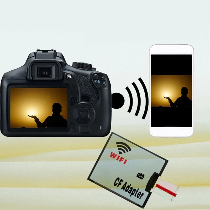 Compatible for Nikon Cannon Camera Extreme Wireless WiFi SDHC SDXC Card Slot to CF Type I Compact Flash Memory Card Adap