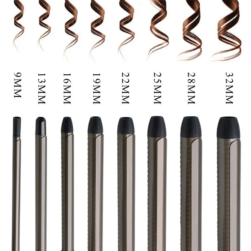 Cross-border Manufacturers New 9mm Curling Iron Foreign Trade Short Hair Hair Iron Clip 360 Degrees Rotatable Curling Iron