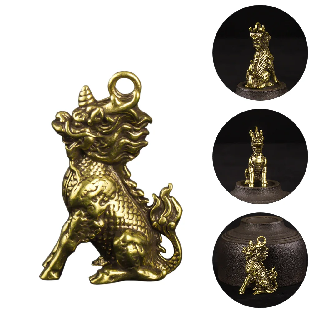 

1pc Small Brass Adornment Durable Pendant Keychain Diy Ornament Desktop Decoration Mini Table Key Chain Pendant Decor Craft