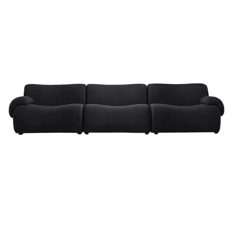 

Sofa medieval module combination small apartment wabi-sabi wind living room lamb wool fabric sofa