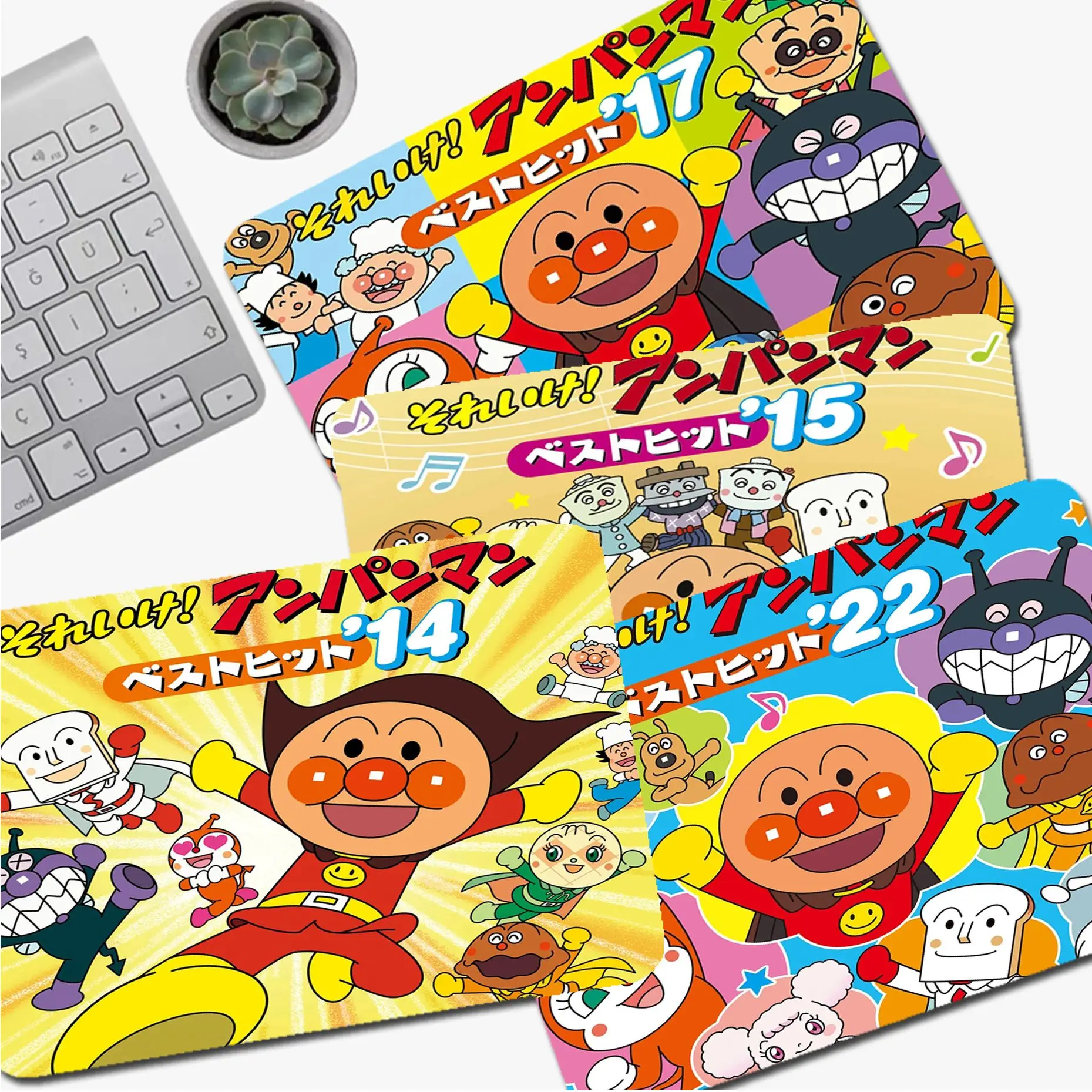 

Cartoon A-Anpanman Baikinman Mousepad Small Office Computer Desk Mat Table Keyboard Big Mouse Pad Laptop Cushion Deskpad