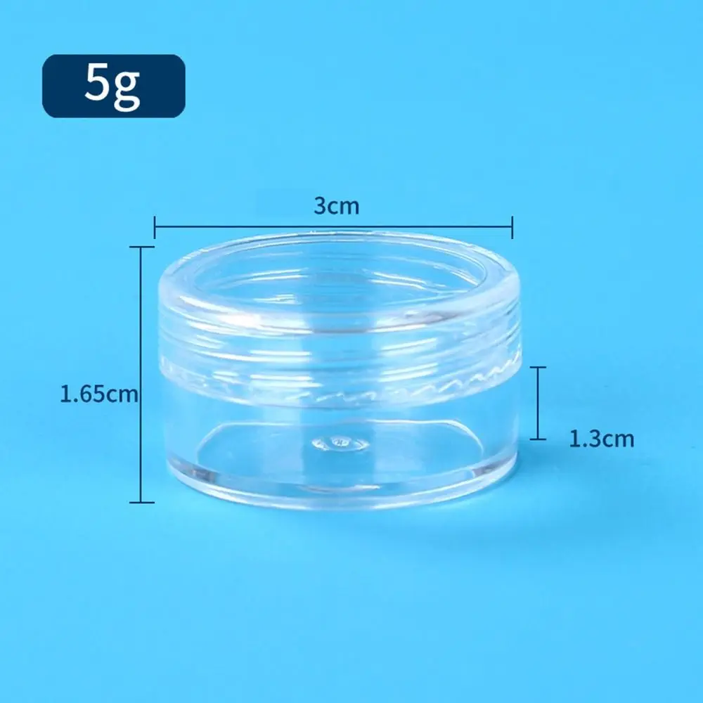 Transparent Clear Cream Jar Sub-bottling Portable Cosmetics Empty Bottle Multi-purpose Roundness Small Round Jars Women