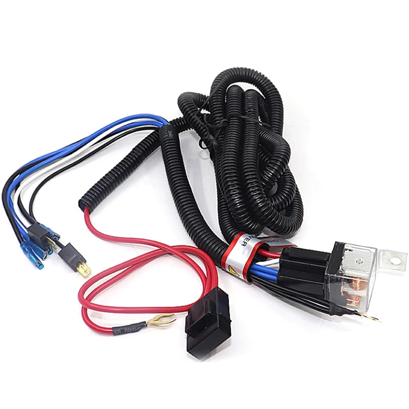 1Set Electric 12V Universal Car Horn Wiring Harness Relay Kit For Auto Van Truck Grille Mount Blast Tone Horns