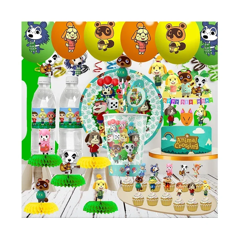 

BEAST KINGDOM ANIMAL CROSSING Cartoon theme baby shower decorations disposable table decoration & accessories children supplies