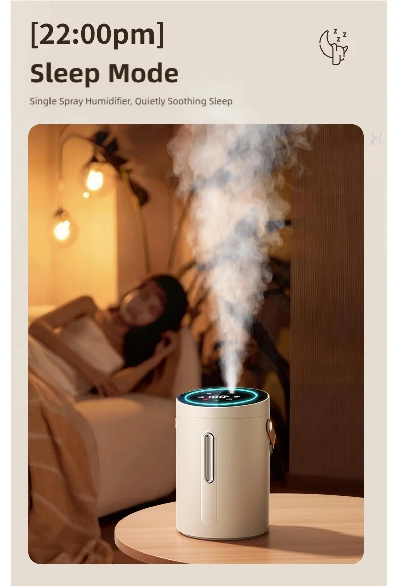 TINSOL 2500ml Digitaler Dual-Spray-Luftbefeuchter mit USB-Anschluss, Aroma-Luftbefeuchter für ätherische Öle, Dreistufiger Nebel-Luftbefeuchter für das Schlafzimmer – Detail 21