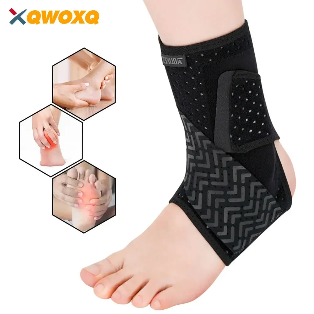 1 Pc Ankle Brace for Plantar Fasciitis Relief with Strong Compression Strap & Side Stabilizers for Arch Pain Achilles Tendonitis