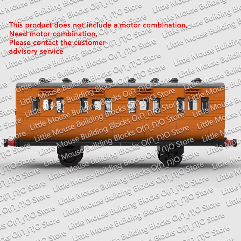 QWERT City Car Model MOC Building Bricks Rail 4-Wheel Train Carriage Modular Technology Assemble Children Toys Gifts Holiday