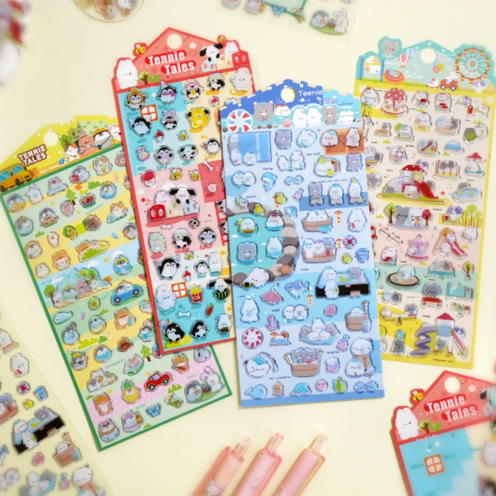 4 قطعة/الوحدة كاندي صغير الكرتون البطريق ملصقات ديكور لتزيين الغرف سكرابوكينغ Diy بها بنفسك المجلات لطيف القرطاسية مذكرات ملصق #4