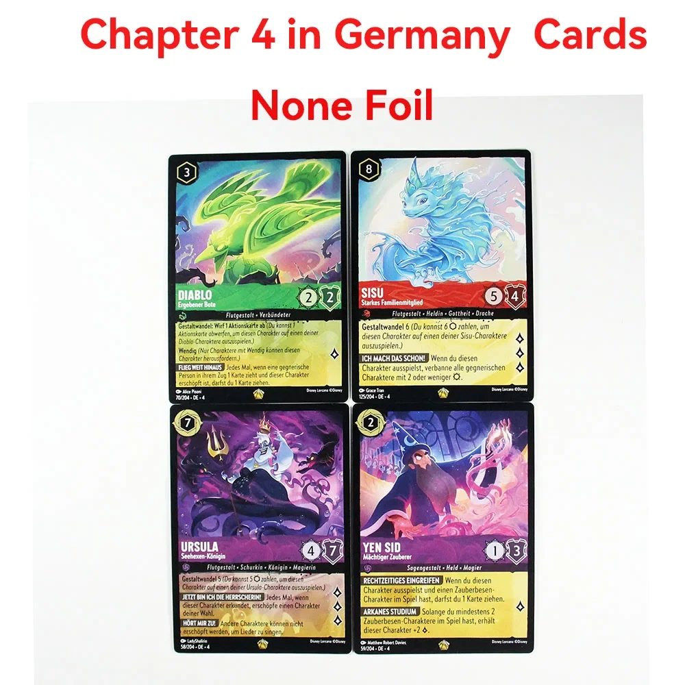 

Lorcana Proxy Chapter 4 Germany NoneFoil High Quality ursula diablo sisu yen sid TCG Game Cards